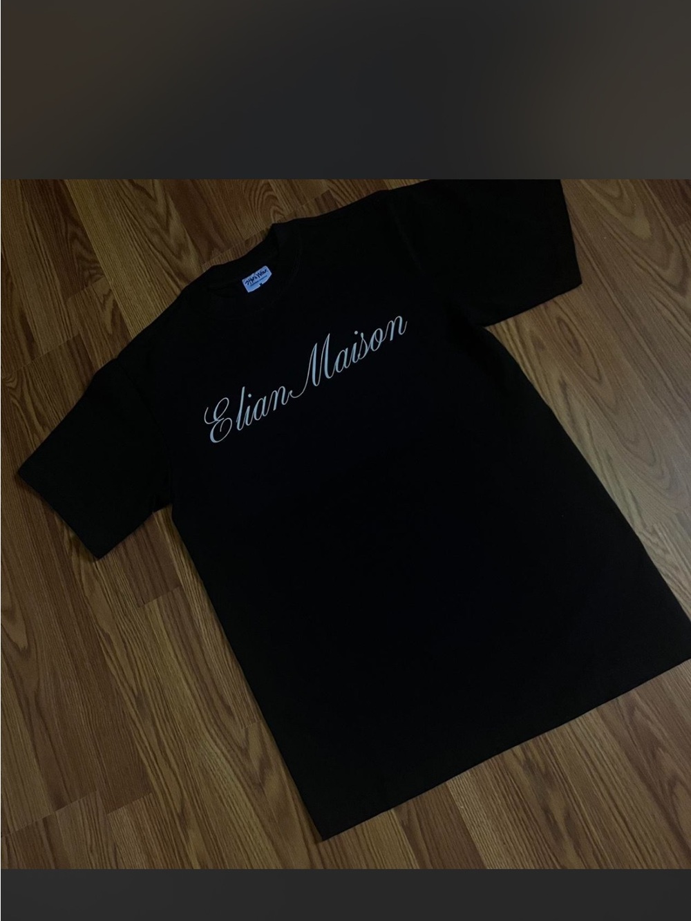 Men's Black Script Logo Tee